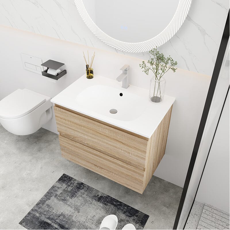 30'' Modern Floating Bathroom Vanity Single Ceramic Sink with Drawers - Image 19