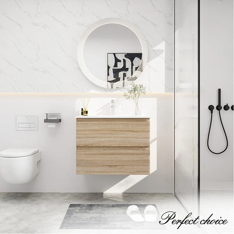 30'' Modern Floating Bathroom Vanity Single Ceramic Sink with Drawers - Image 20