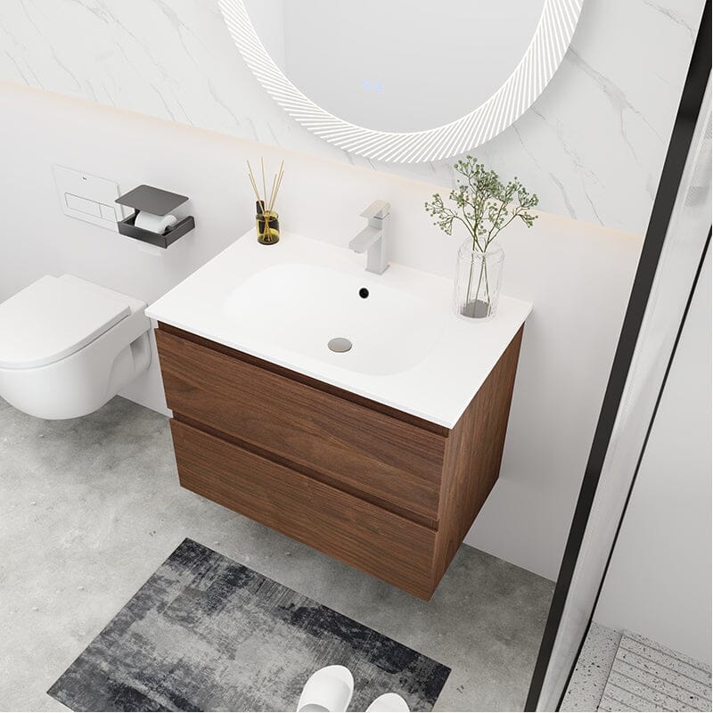 30'' Modern Floating Bathroom Vanity Single Ceramic Sink with Drawers - Image 3