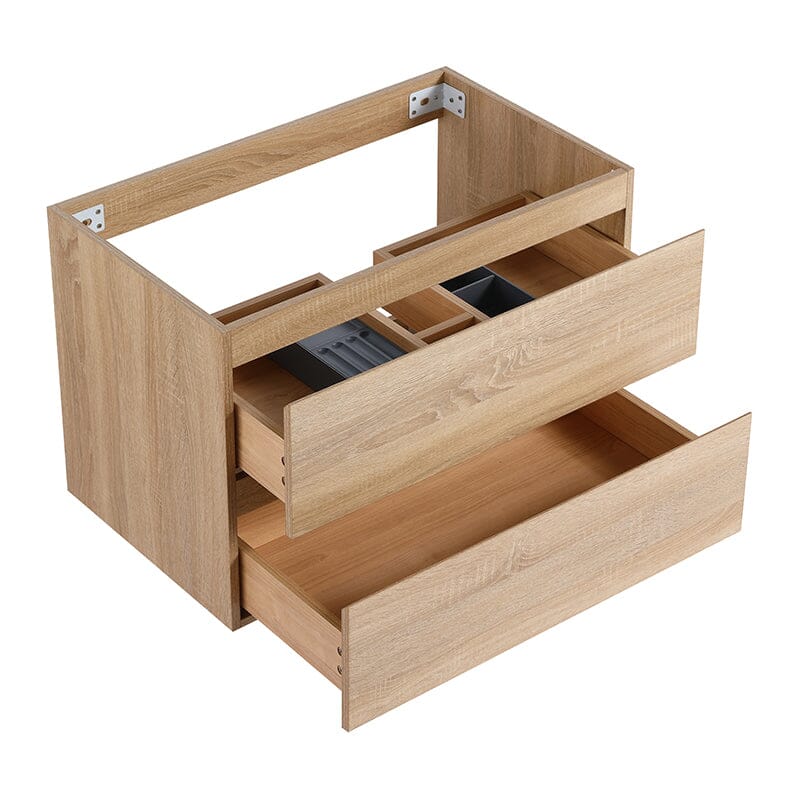 30'' Modern Floating Bathroom Vanity Single Ceramic Sink with Drawers - Image 31