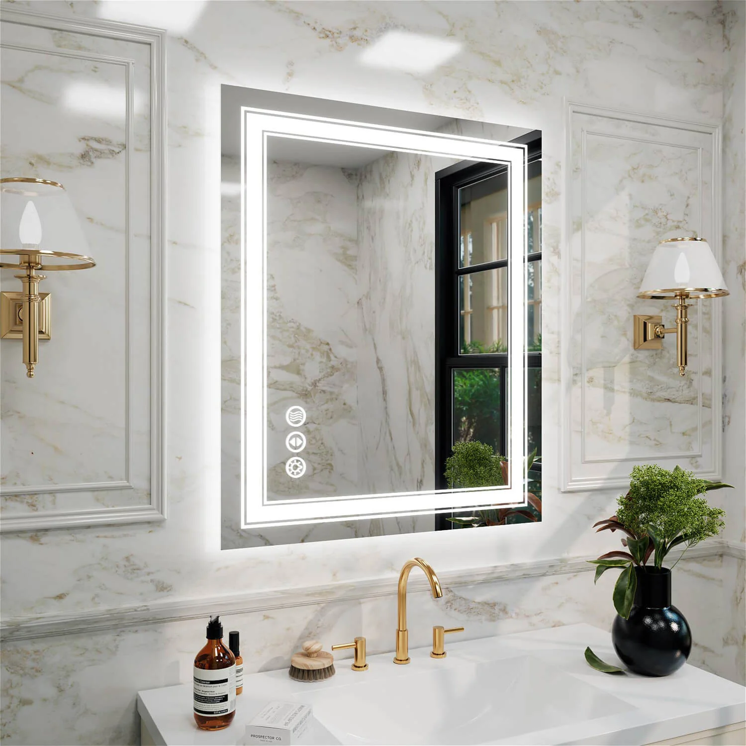 30"x36" LED Bathroom Mirror Anti-Fog Shatterproof ETL Certified - Image 3