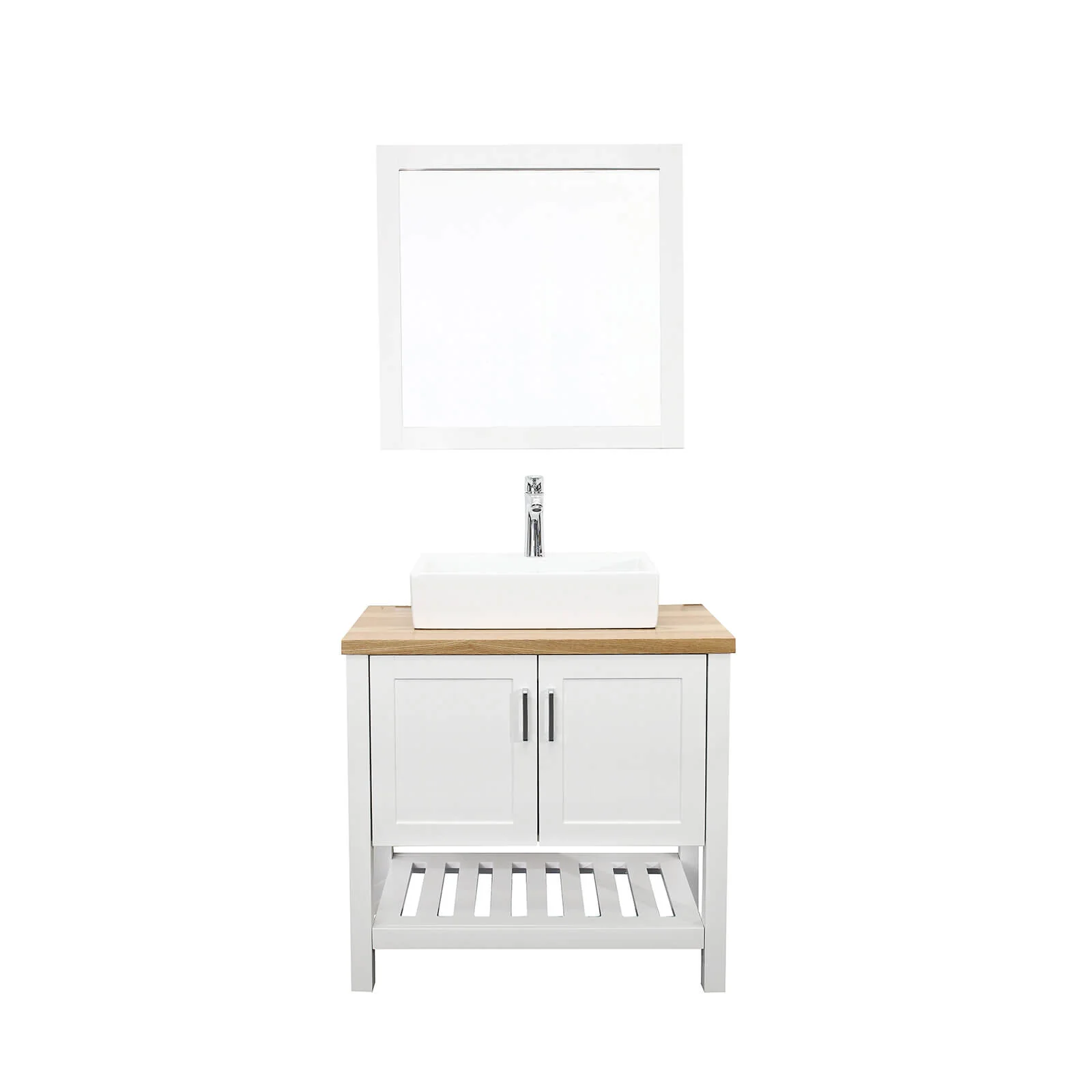 32" Freestanding Vessel Vanity with Solid Wood Structure - Image 3
