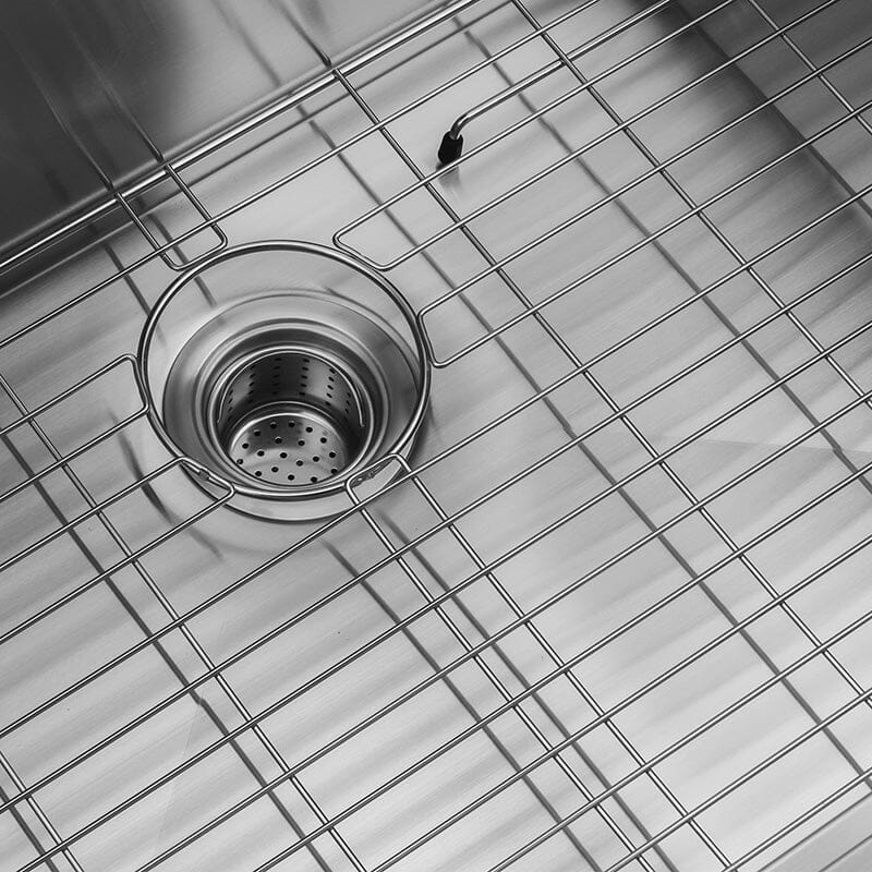 33'' x 22'' Farmhouse Single Bowl Stainless Steel Workstation Kitchen Sink 18 Gauge - Image 3