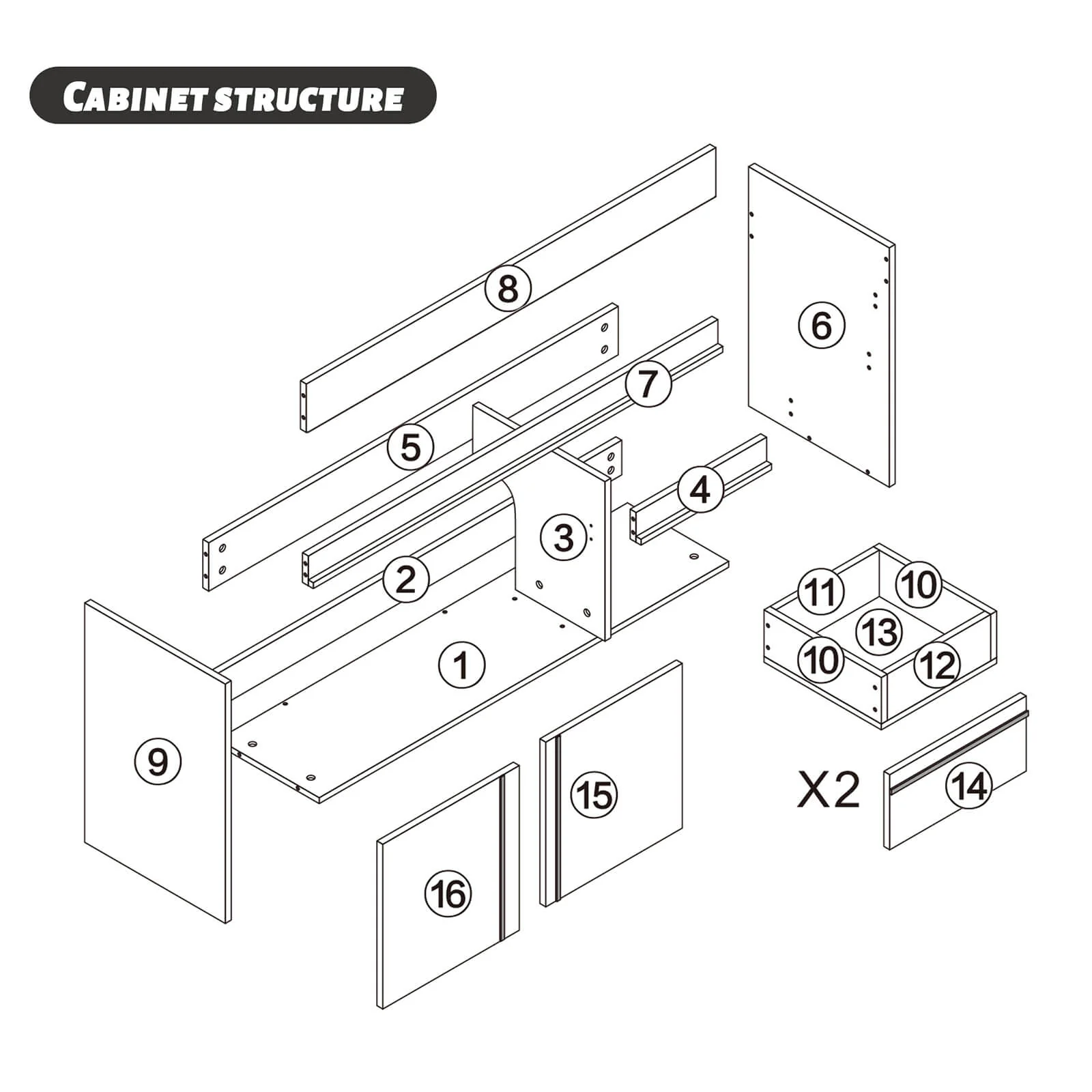 36" Floating Bathroom Vanity with Black Marble Countertop and Sink - Image 10