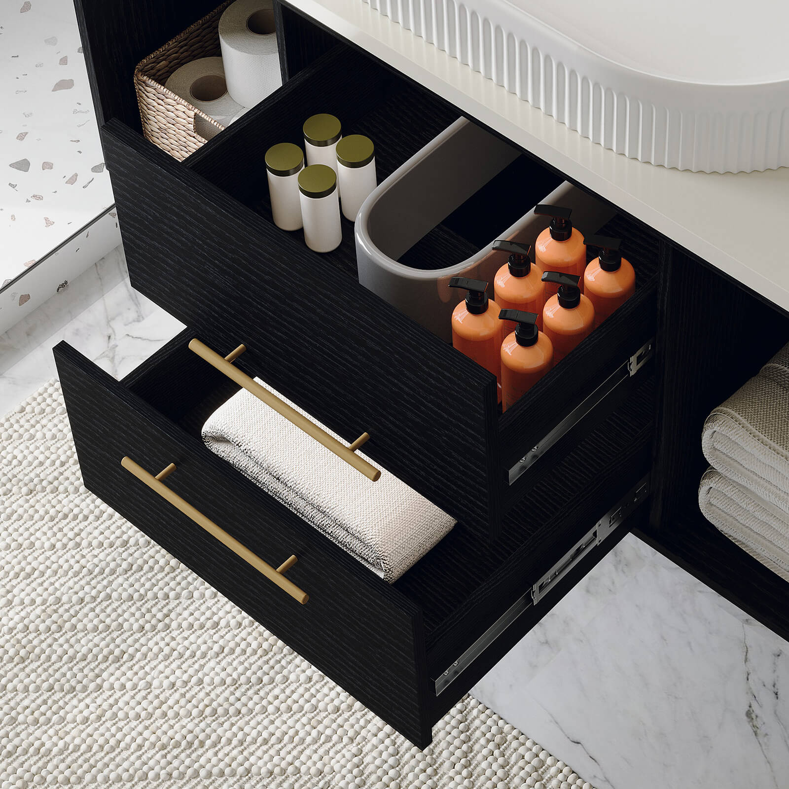 40" Wall-Mounted Vanity with White Oval Vessel Sink - Image 6