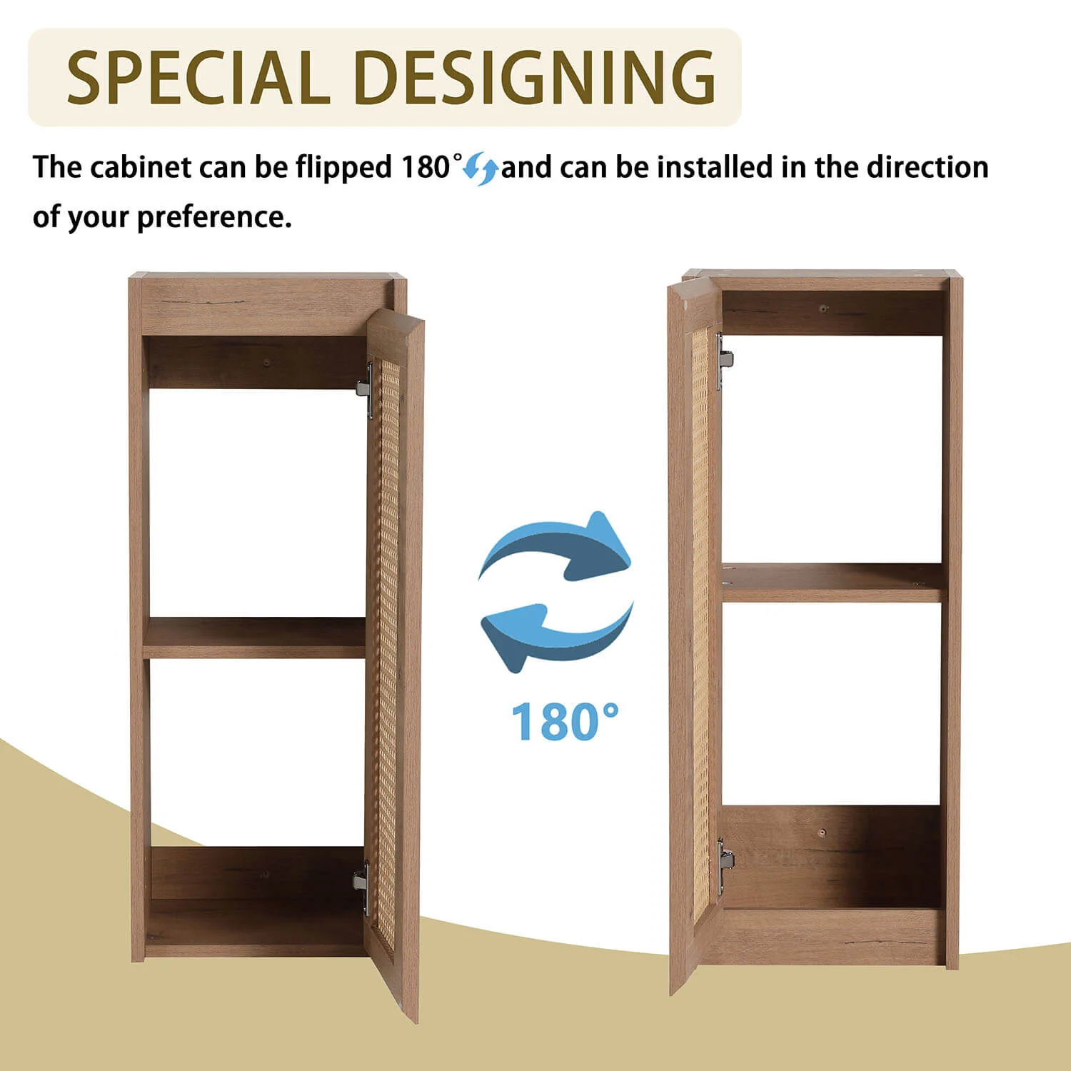 36" Freestanding Bathroom Vanity with White Ceramic Sink and 12" Wall-Mounted Cabinet - Image 8