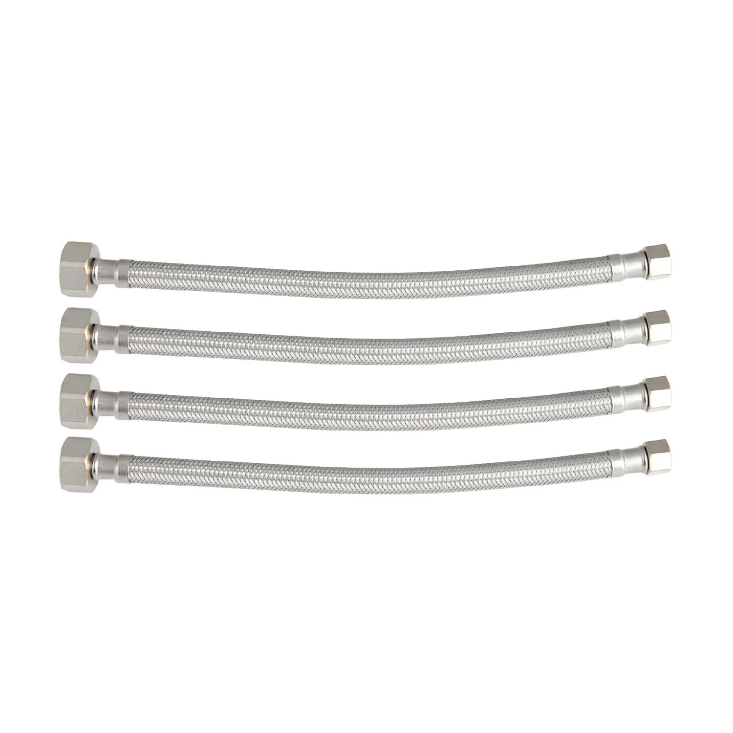 4PCS 12" Stainless Steel Toilet Water Supply Line with 3/8" & 7/8" Brass Nut Connectors - Image 7