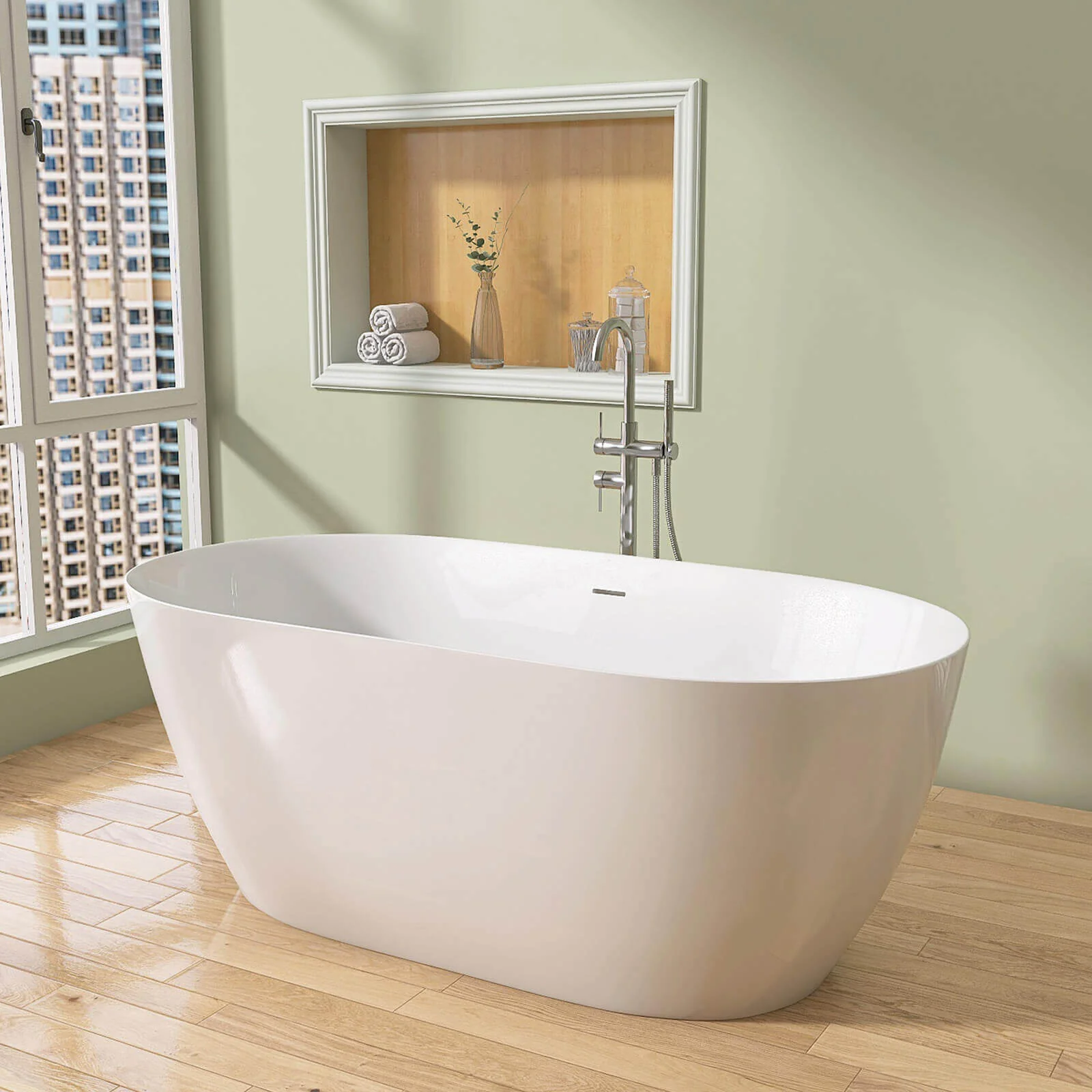 51" Acrylic Freestanding Soaking Tub - Image 3