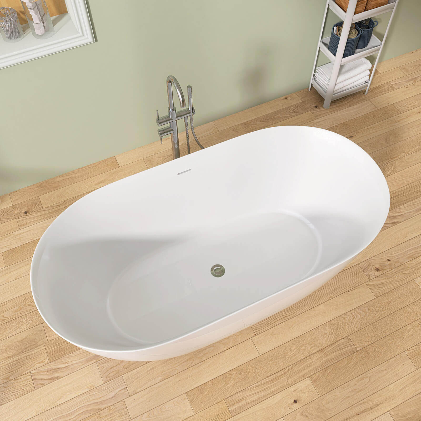 51" Acrylic Freestanding Soaking Tub - Image 4