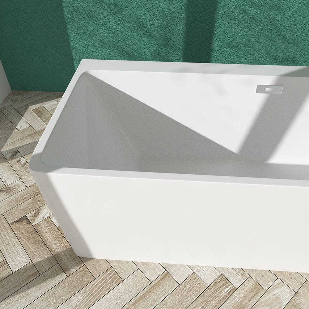 55'' Acrylic Rectangular Freestanding Soaking Bathtub - Image 5