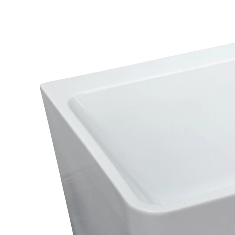 55'' Acrylic Rectangular Freestanding Soaking Bathtub - Image 6