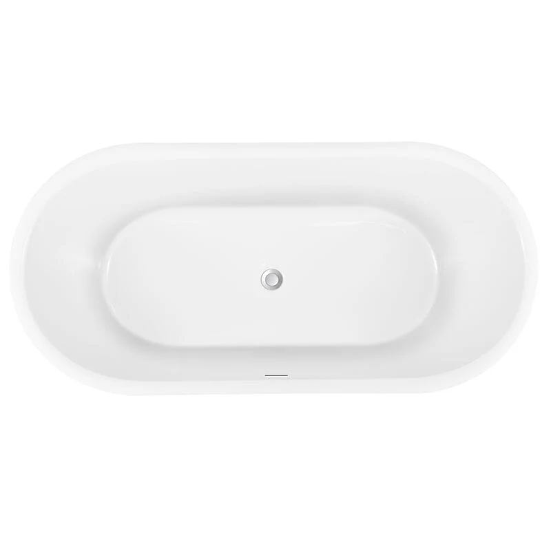 Mokleba 59'' Acrylic Double Ended Flat Freestanding Soaking Tub - Image 12