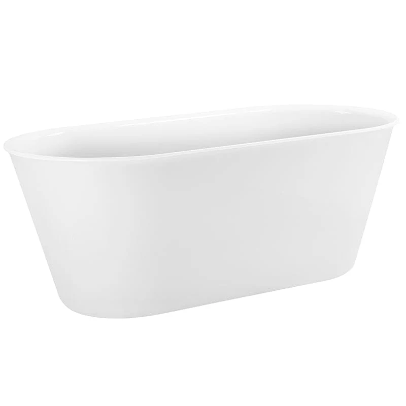 Mokleba 59'' Acrylic Double Ended Flat Freestanding Soaking Tub - Image 13