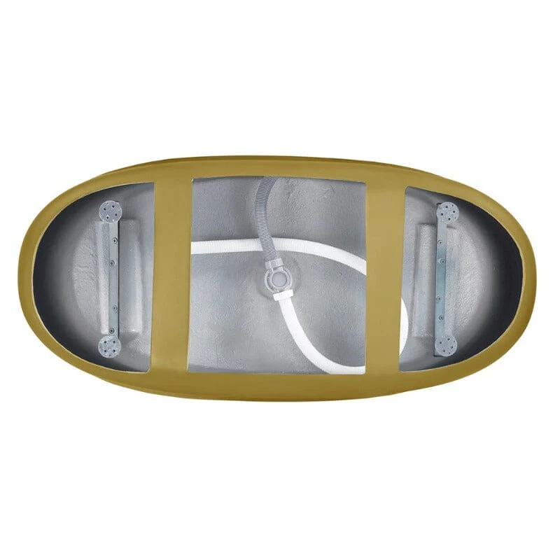 Mokleba 59" Acrylic Modern Bathtub Oval Shape Freestanding Soaking Tub - Image 18