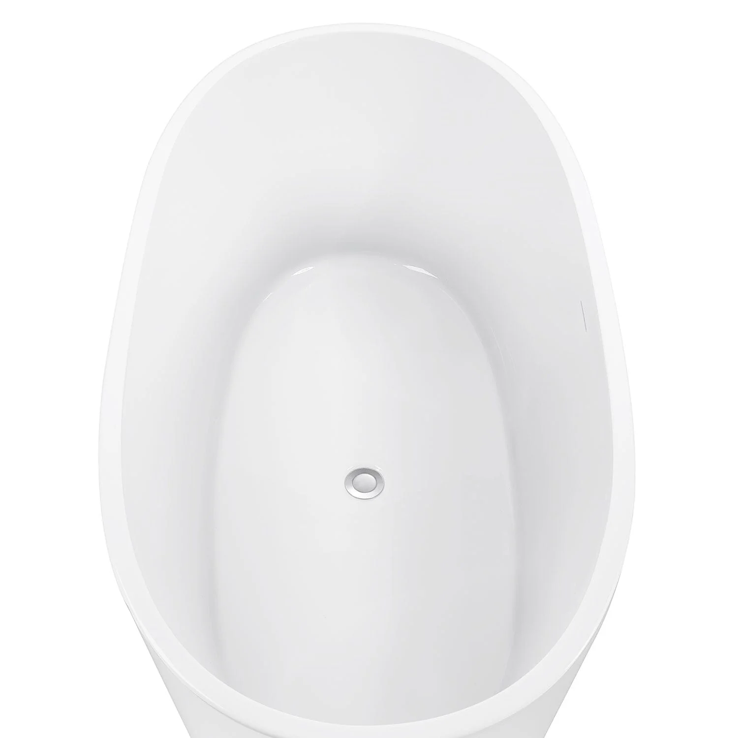 Mokleba 59" Acrylic Modern Bathtub Oval Shape Freestanding Soaking Tub - Image 21