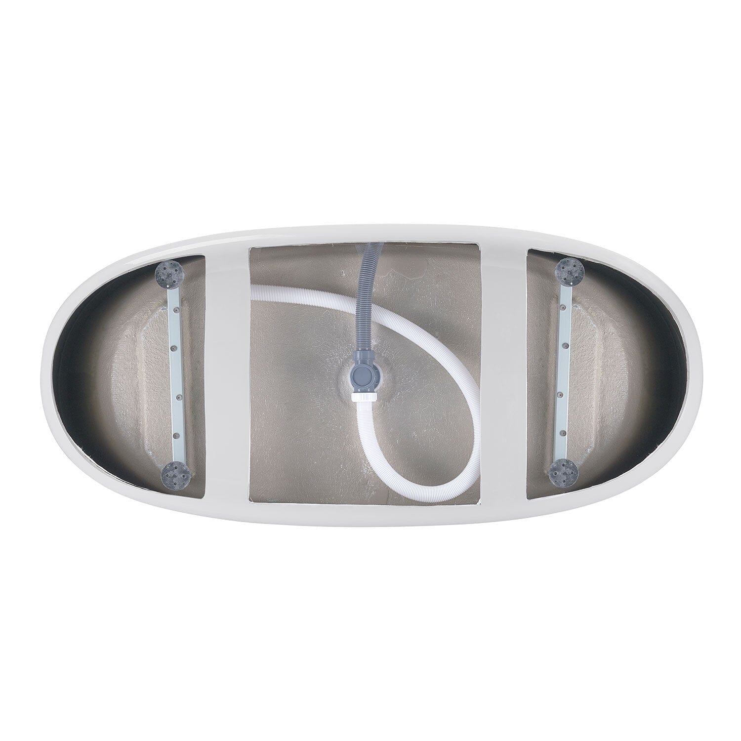 Mokleba 59" Acrylic Modern Bathtub Oval Shape Freestanding Soaking Tub - Image 23