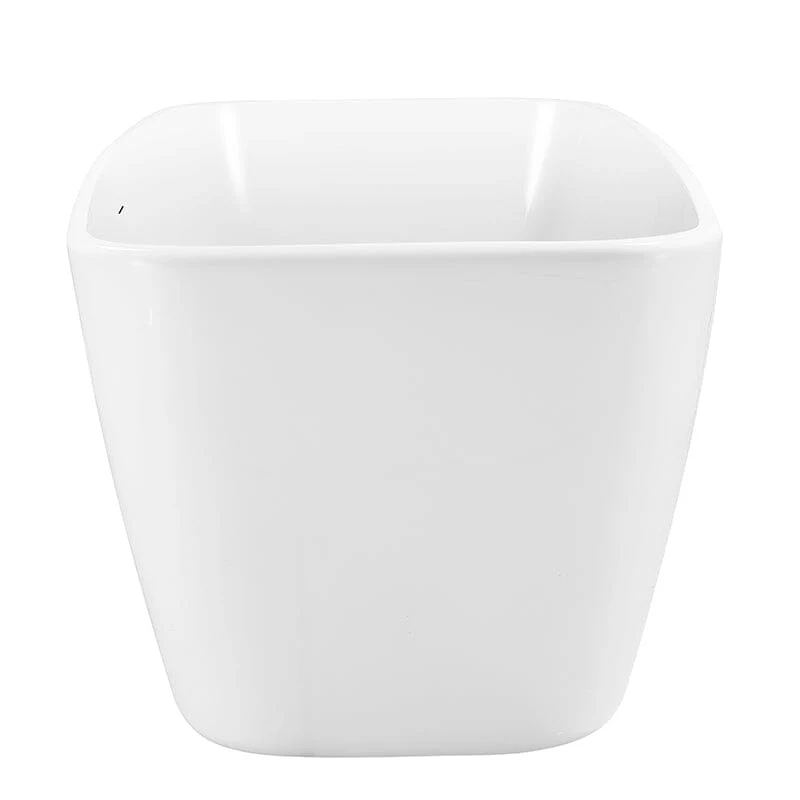 Mokleba 59'' Acrylic Tub Rectangle Freestanding Soaking Bathtub - Image 14