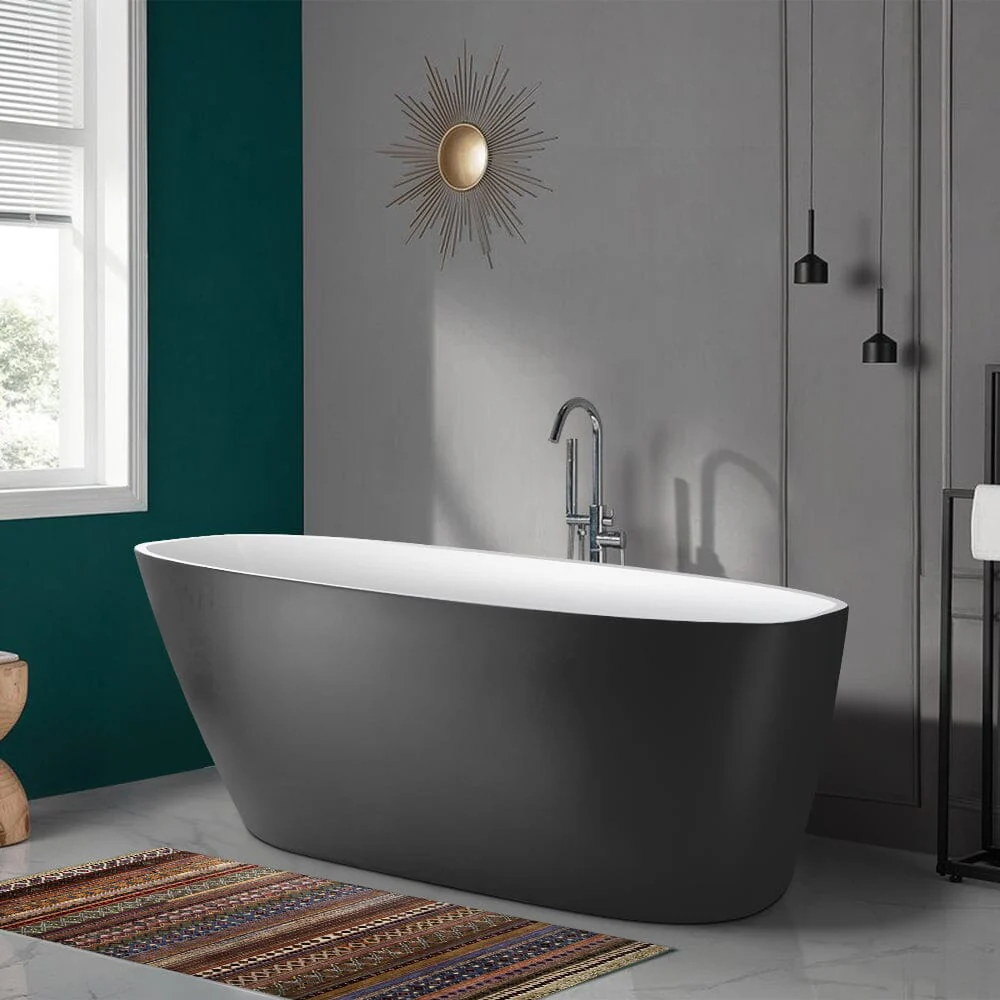 Mokleba 59" Acrylic Egg Shape Free Standing Tub for Bathroom - Image 24