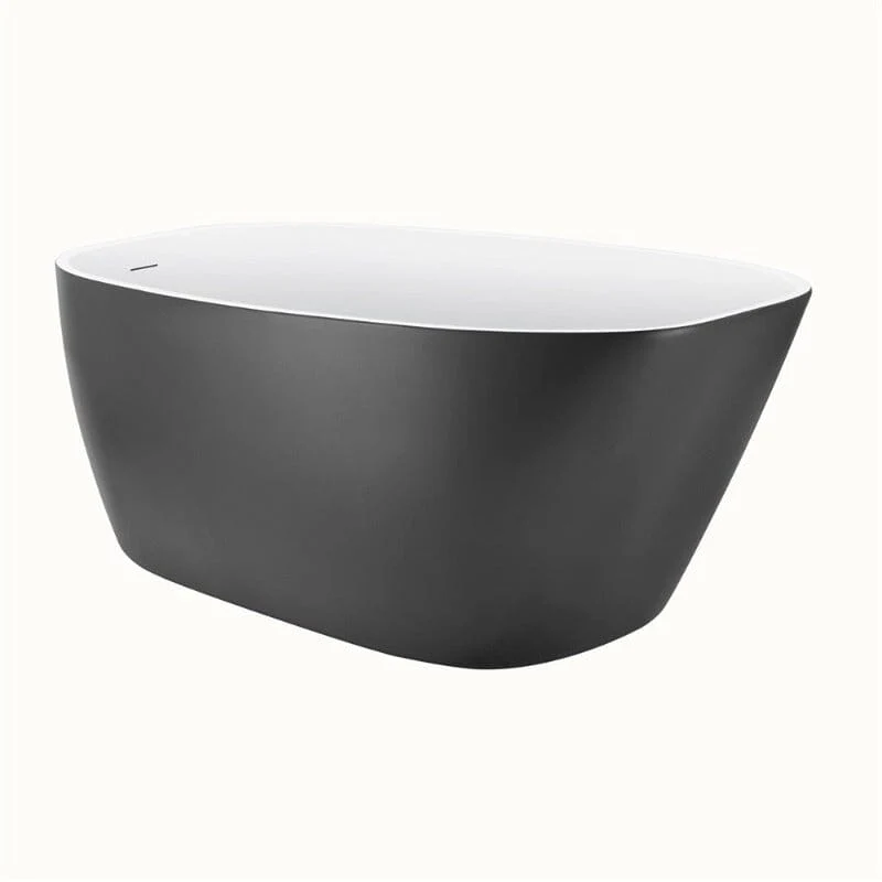 Mokleba 59" Acrylic Egg Shape Free Standing Tub for Bathroom - Image 26