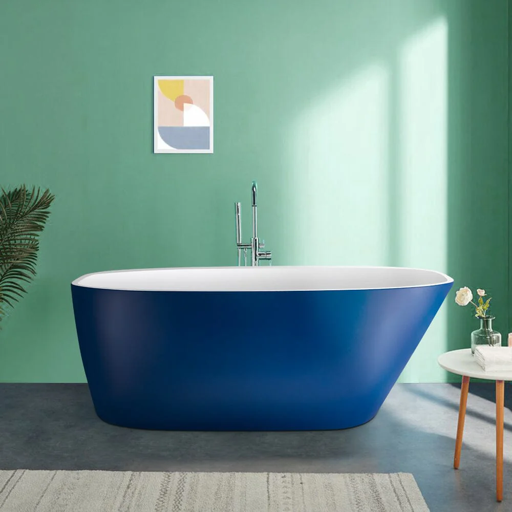 Mokleba 59" Acrylic Egg Shape Free Standing Tub for Bathroom - Image 30