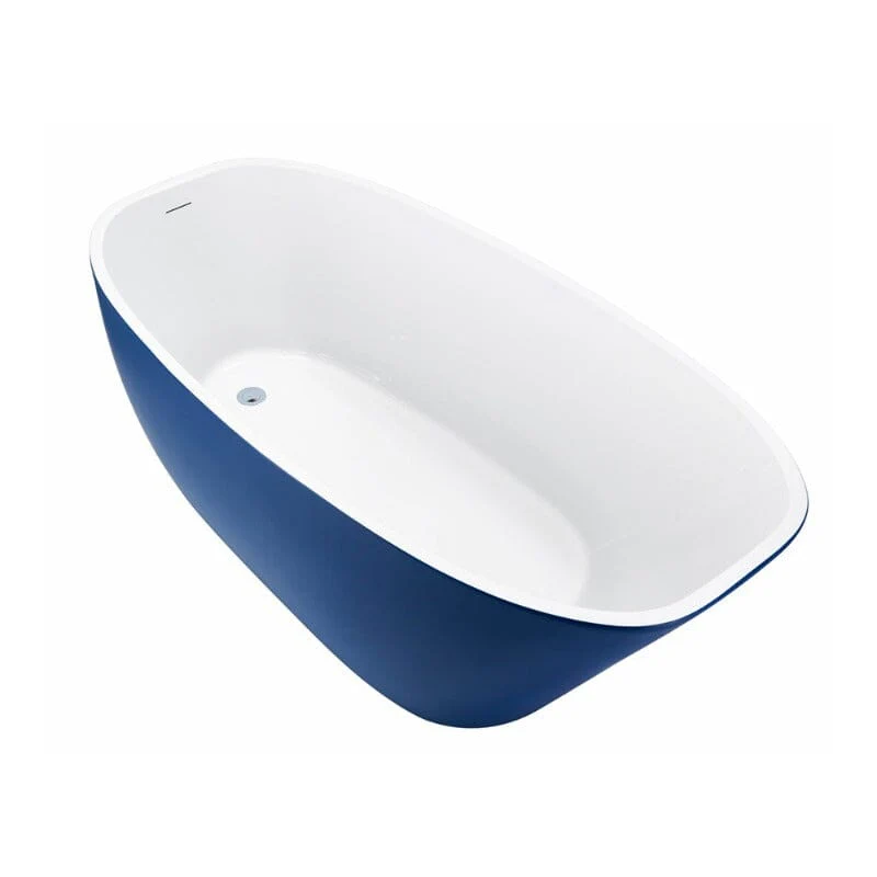 Mokleba 59" Acrylic Egg Shape Free Standing Tub for Bathroom - Image 36