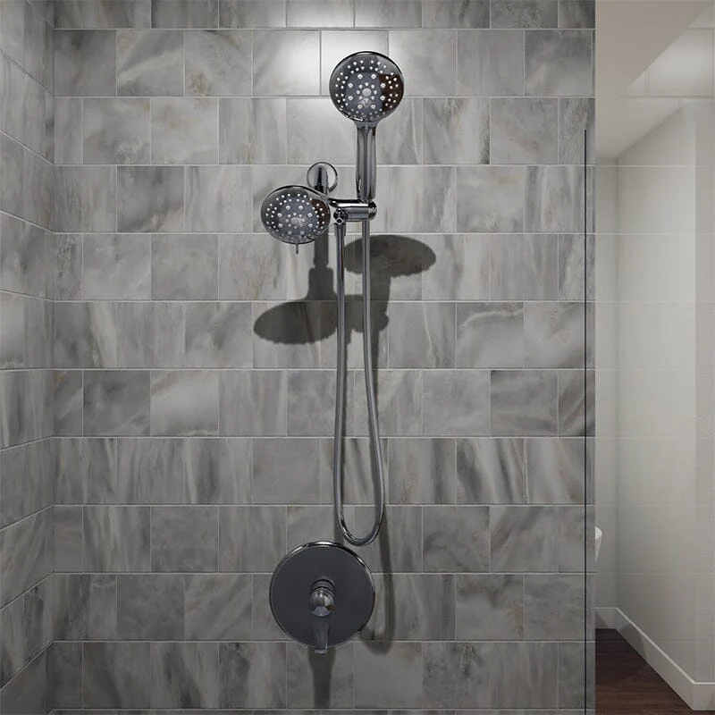 6 Spray Mode Dual Rain & Handheld Shower Heads Combo with Hose - Image 29