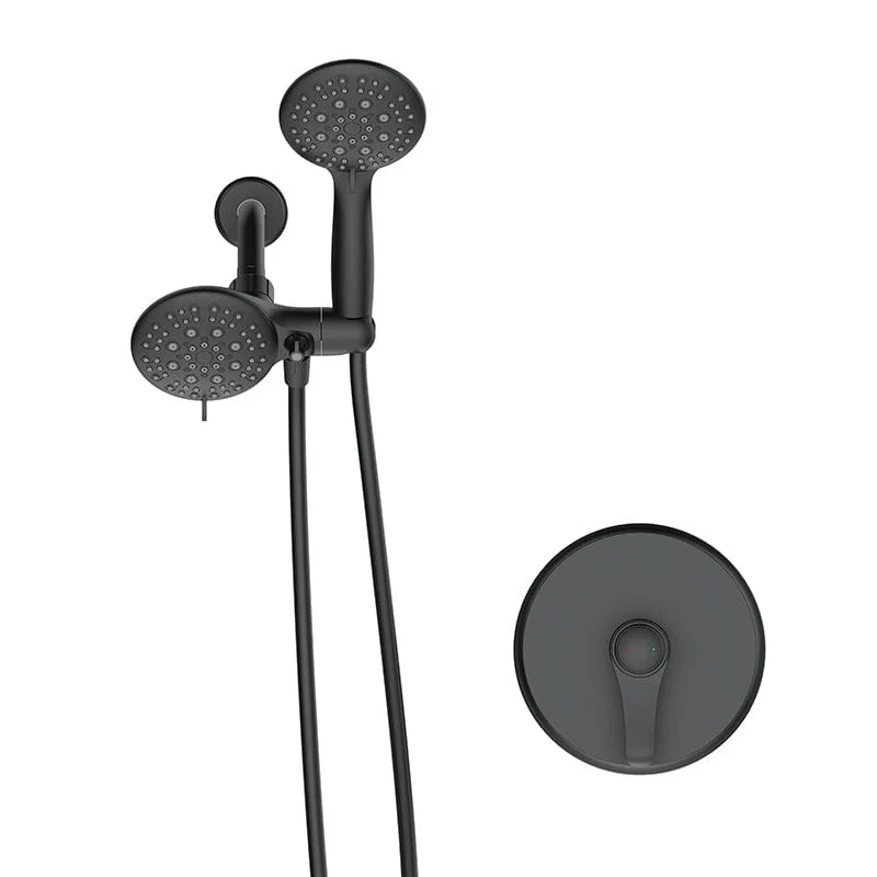 6 Spray Mode Dual Rain & Handheld Shower Heads Combo with Hose - Image 4