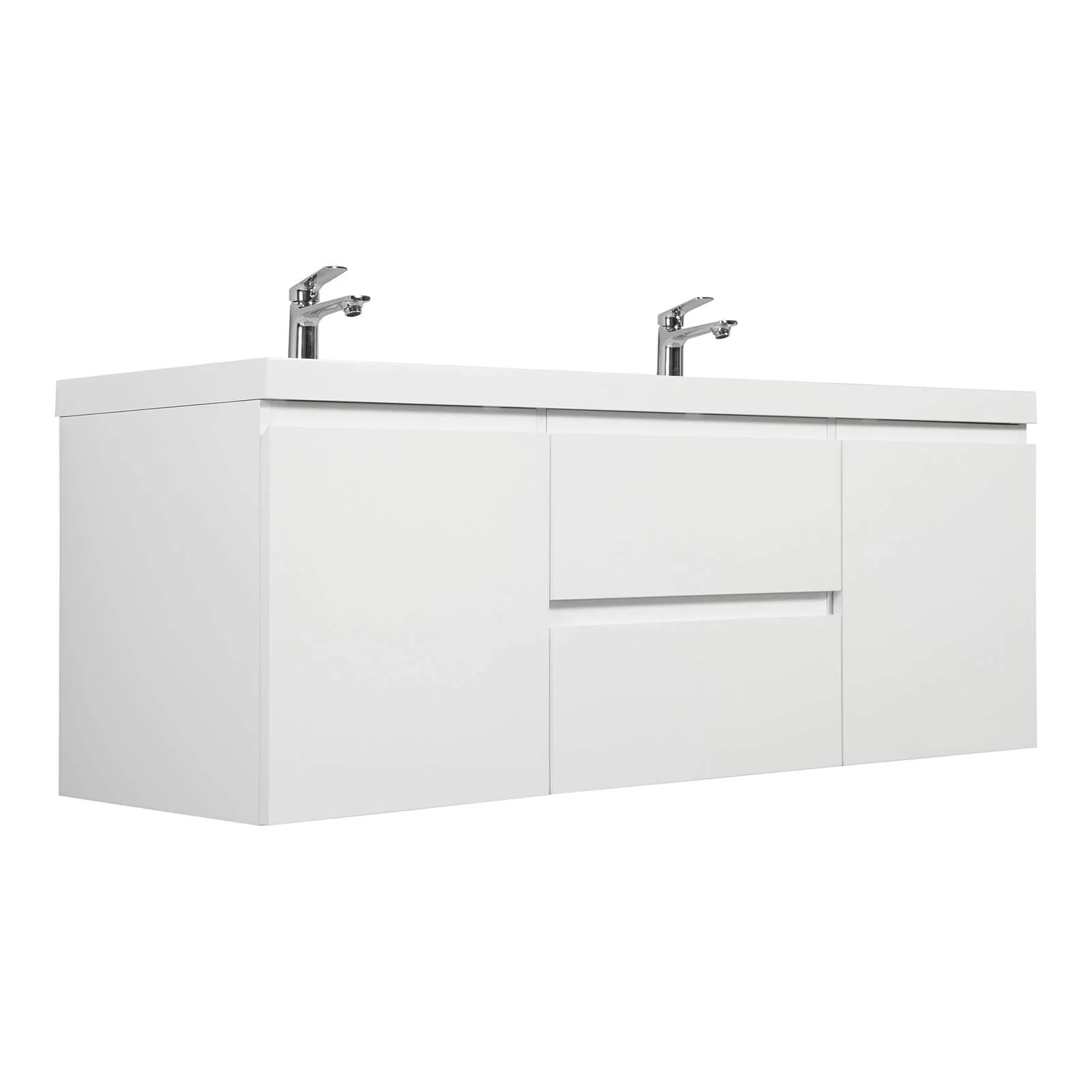 60" Double Sink Bathroom Vanity with Soft-Close Drawers - Image 6