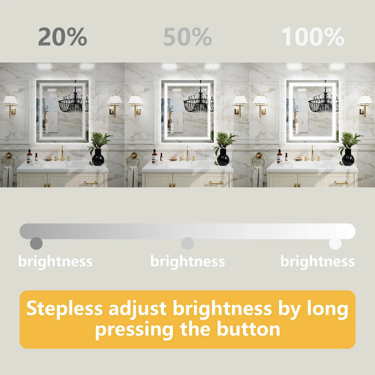 30"x36" LED Bathroom Mirror Anti-Fog Shatterproof ETL Certified - Image 10