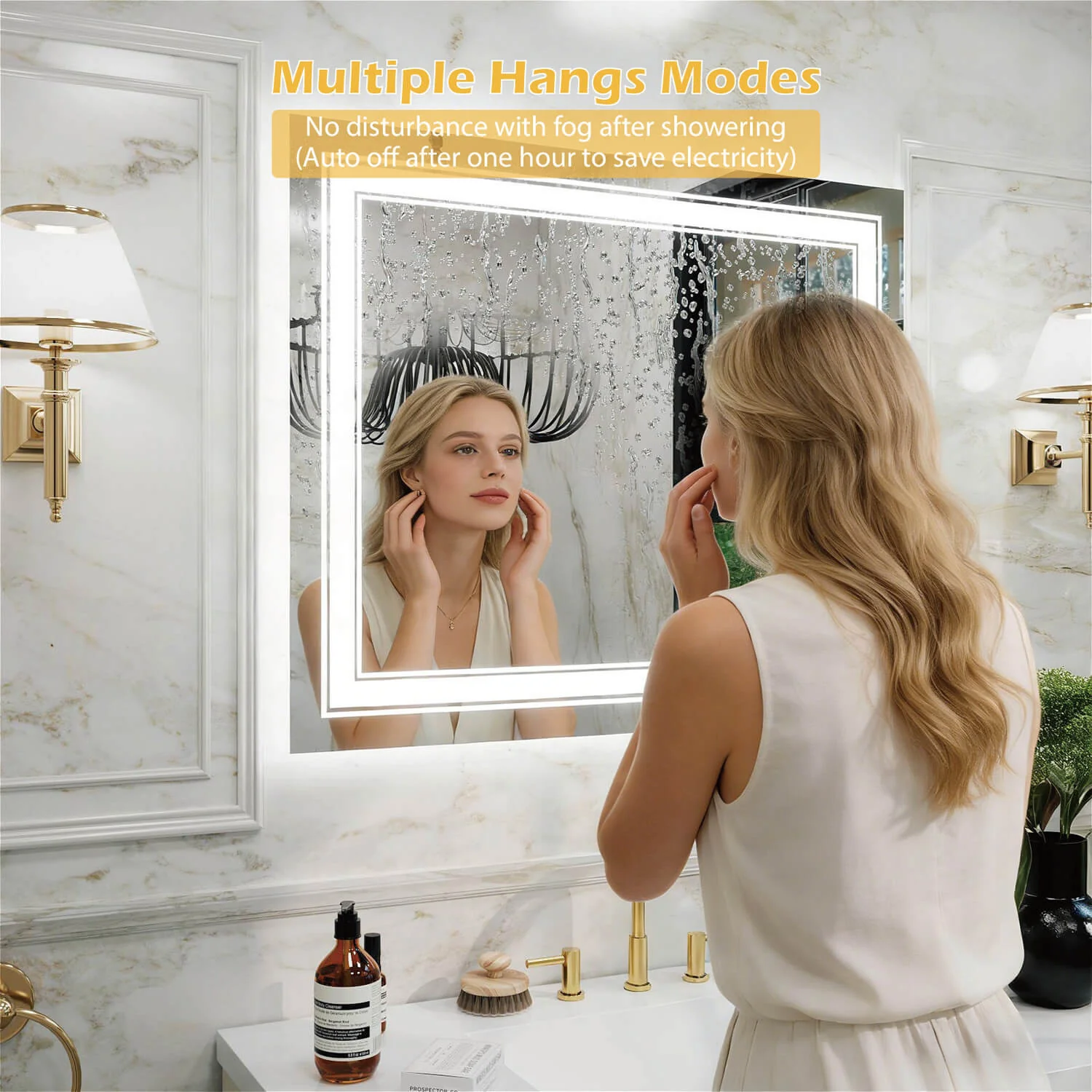 30"x36" LED Bathroom Mirror Anti-Fog Shatterproof ETL Certified - Image 9