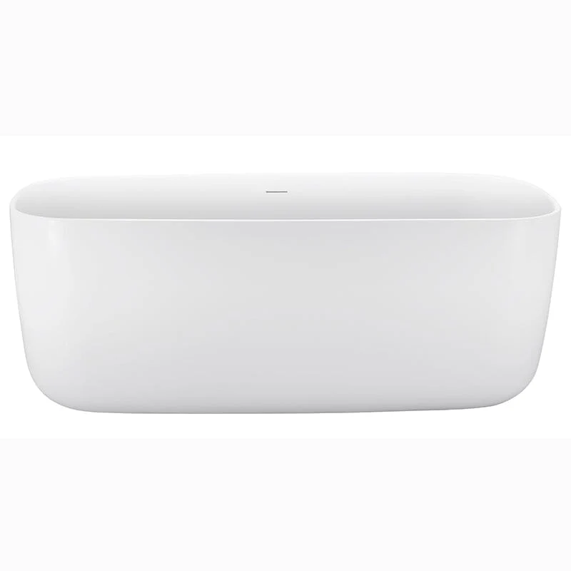 Mokleba 67" Acrylic Rounded Rectangle Freestanding Soaking Bathtub Double Ended - Image 7
