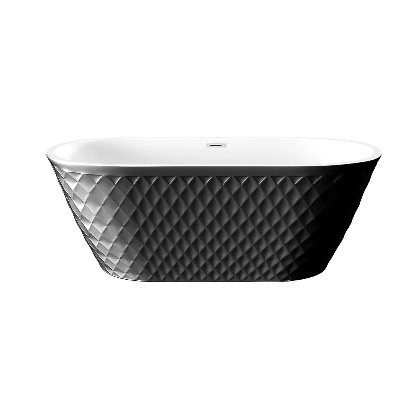 67" Diamond Texture Design Acrylic Bathtub - Image 4