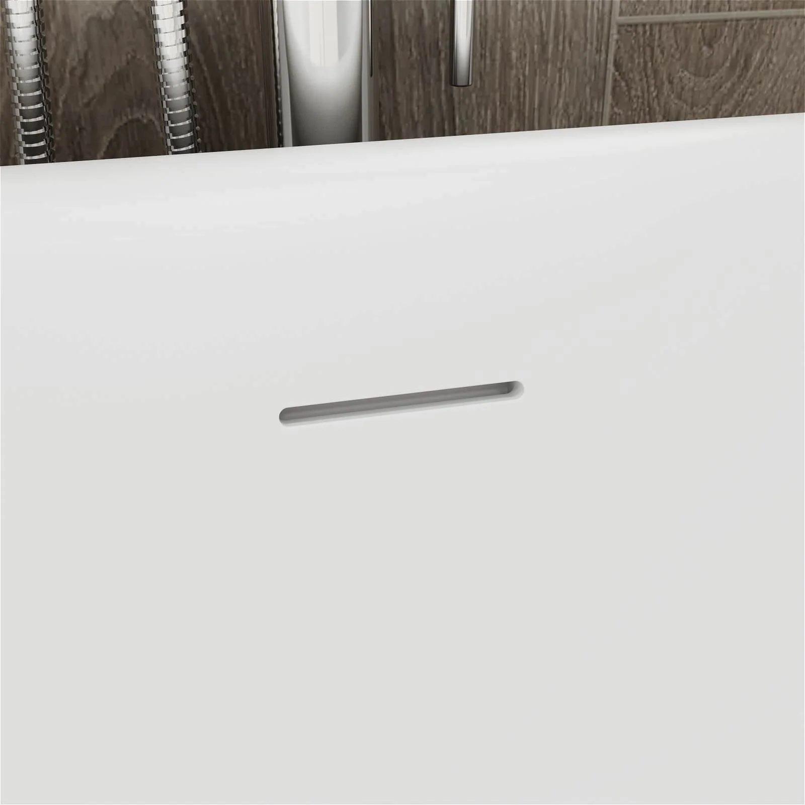 67" Double Ended Pedestal Tub – Modern Elegance in Solid Surface - Image 16