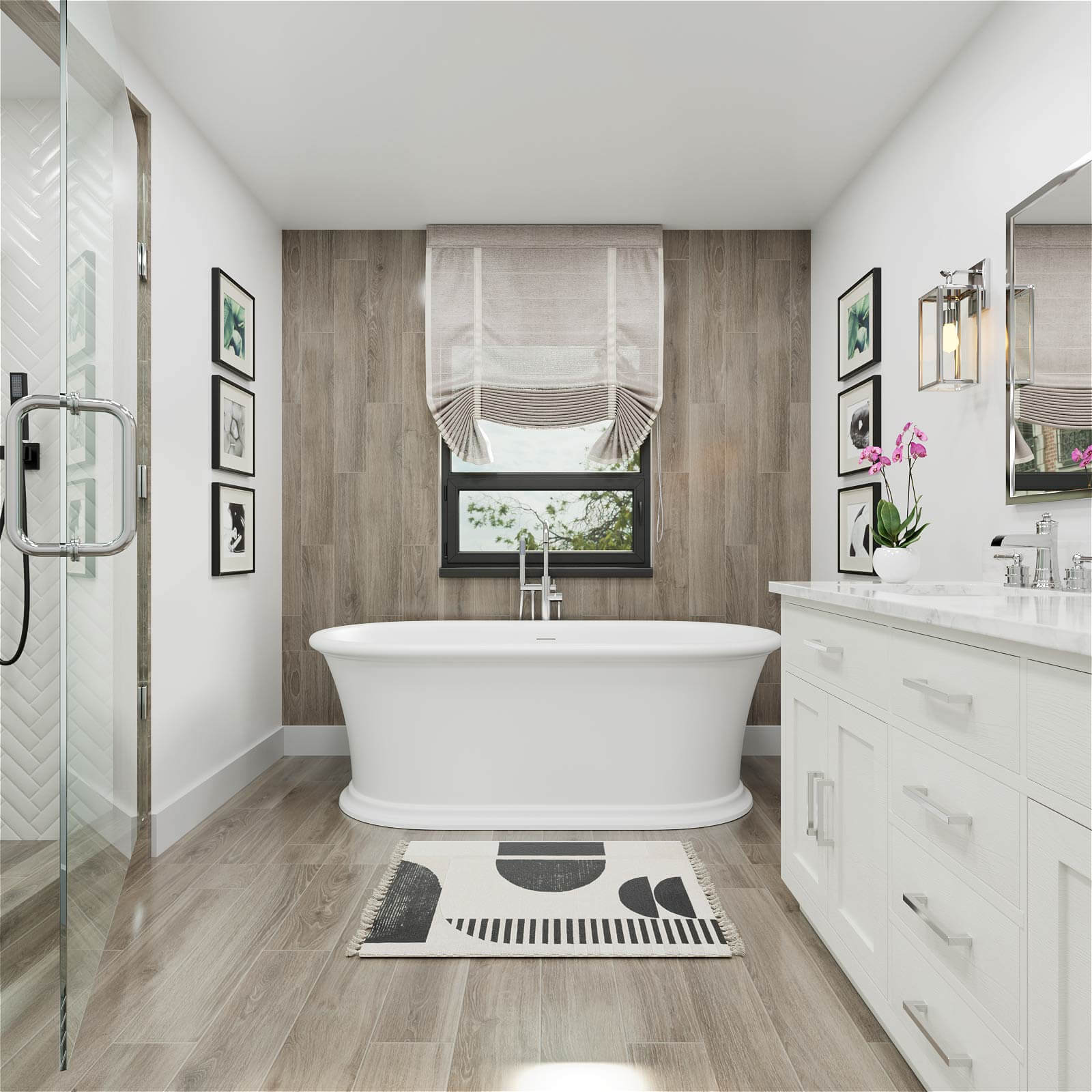 67" Double Ended Pedestal Tub – Modern Elegance in Solid Surface - Image 7