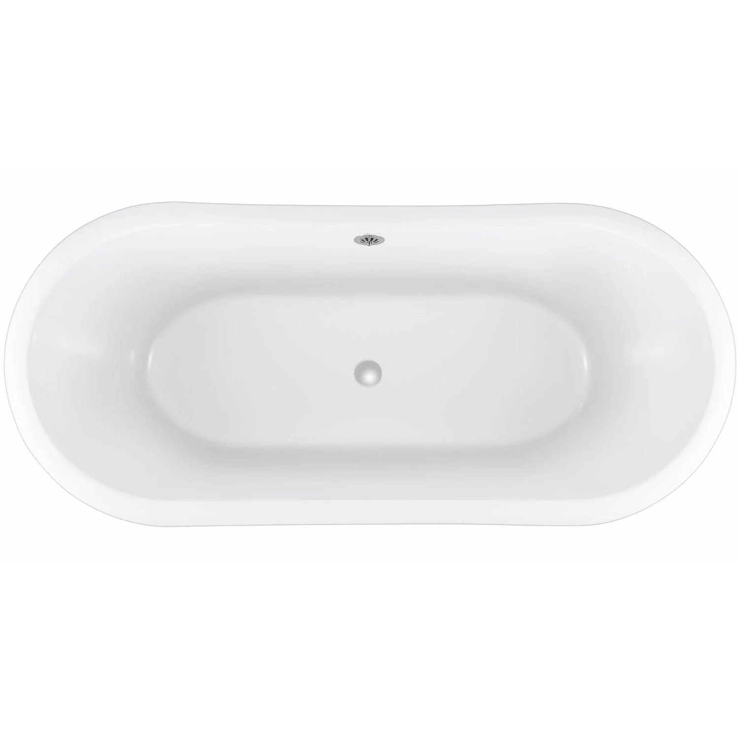 Mokleba 67" Rolled Rim Claw Foot Double Slipper Tub - Acrylic Material, Freestanding Design, Immersive Soaking Experience - Image 12
