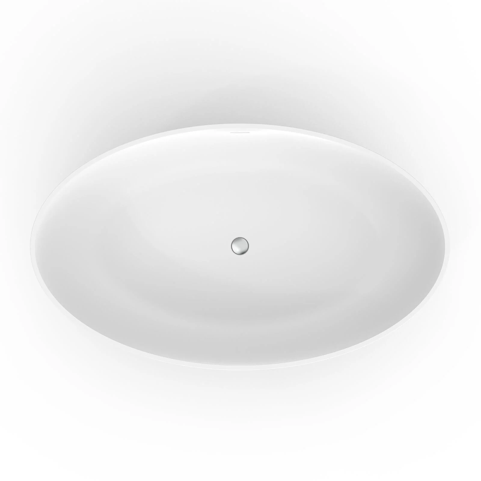 67" Walnut Finish Solid Surface Freestanding Soaking Tub - Image 9