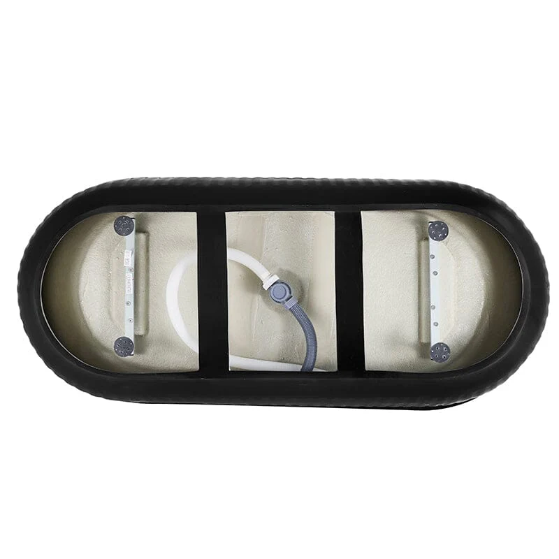 Mokleba 67" Oval Acrylic Fluted Bathtub Double Ended Freestanding Soaking Tub - Image 22