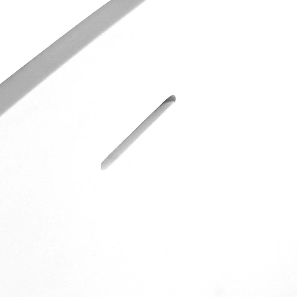 67'' Solid Surface Stone Resin Modern Oval Matte White Freestanding Soaking Bathtub with Overflow - Image 14