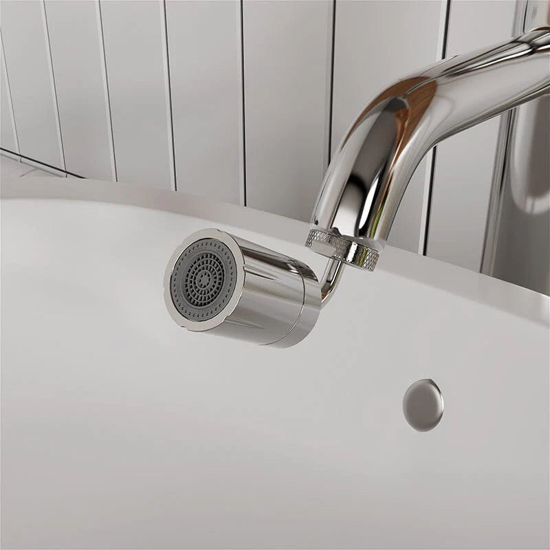 360° Rotating Faucet Extender Dual Function Splash Proof Bathroom Sink Faucet Aerator - Image 3
