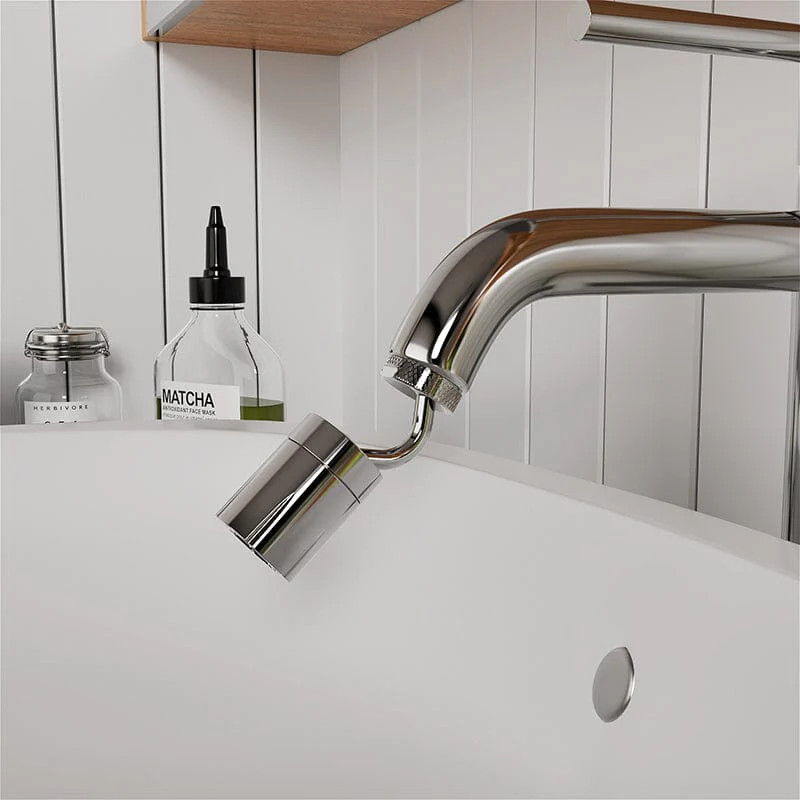 360° Rotating Faucet Extender Dual Function Splash Proof Bathroom Sink Faucet Aerator - Image 4