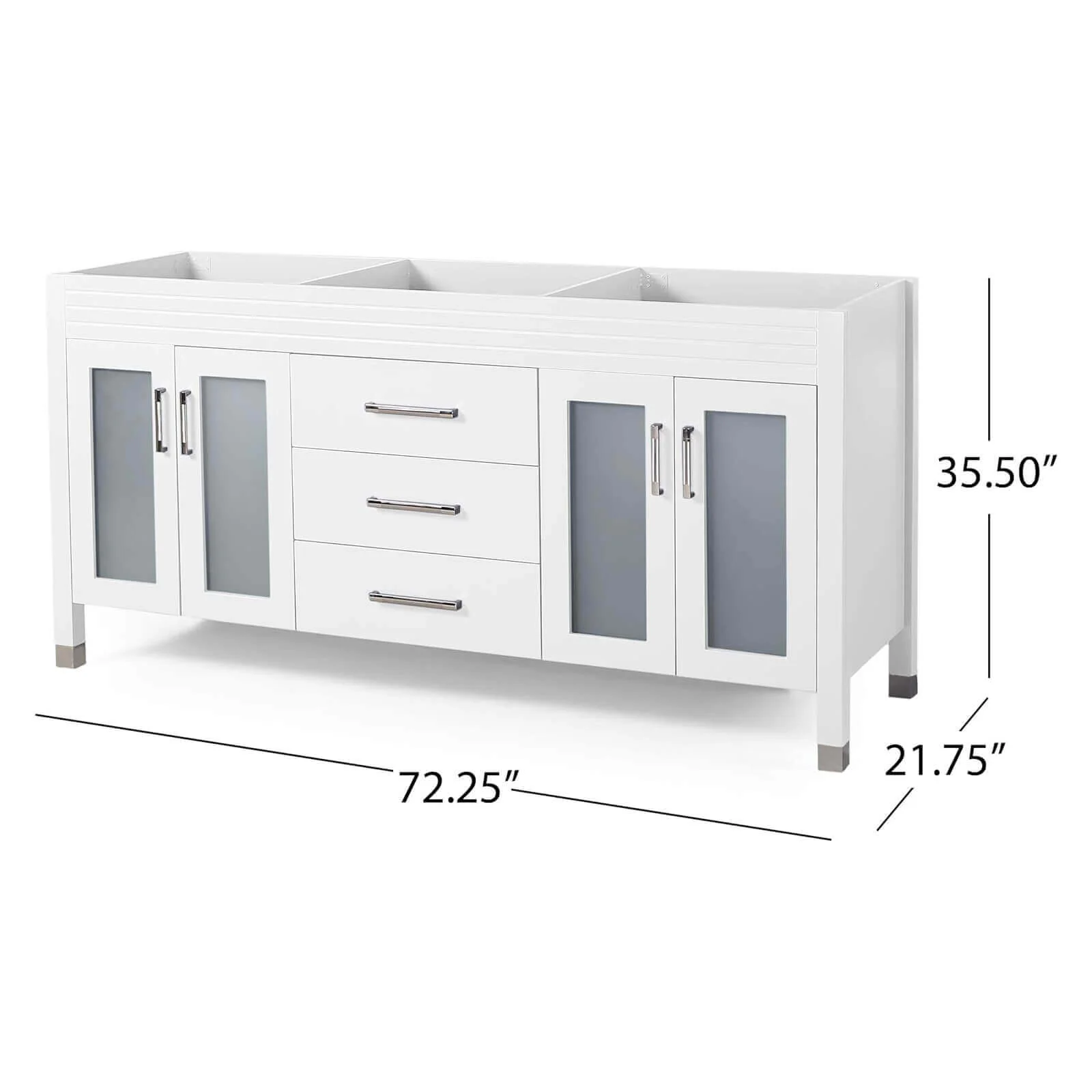 73'' Extra-Large Double Sink Vanity with Marble Top - Image 10