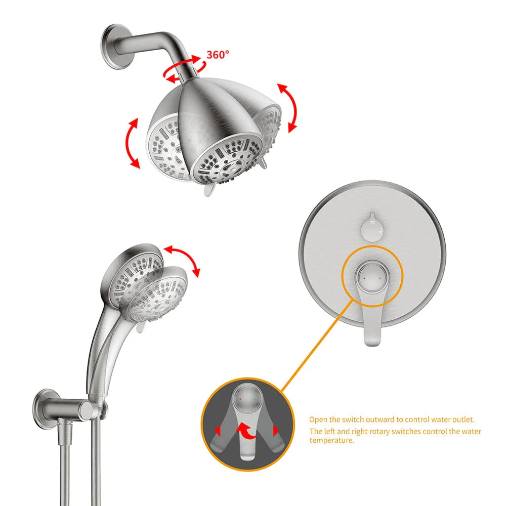 8 Spray Filtered Shower Head and Hand Shower for Small Bathroom - Image 25