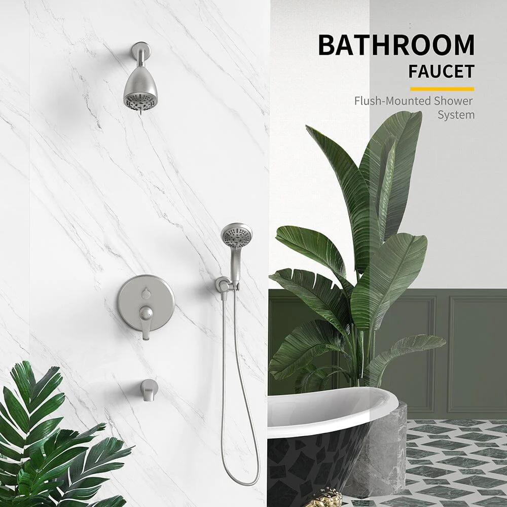 8 Spray Filtered Shower Head and Hand Shower & Tub Spout Combo Set - Image 15