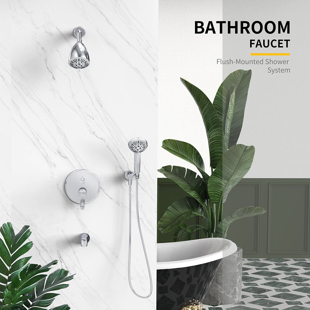 8 Spray Filtered Shower Head and Hand Shower & Tub Spout Combo Set - Image 27