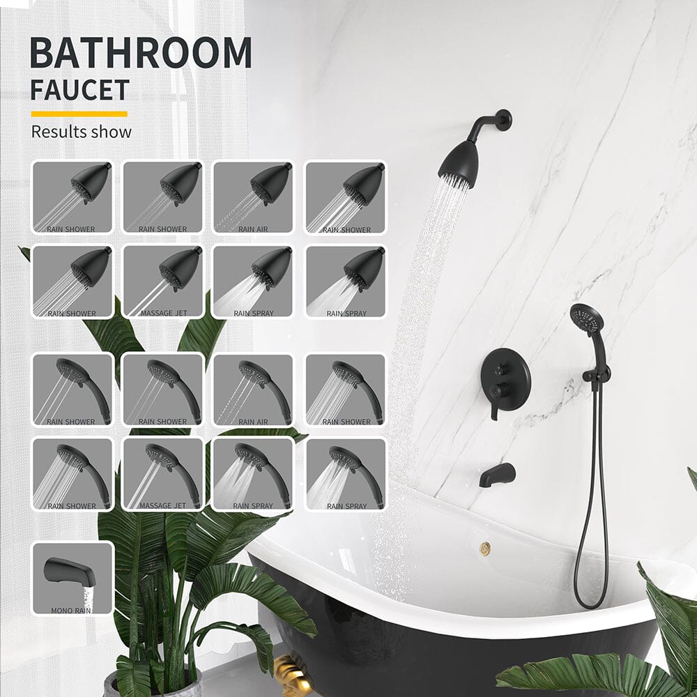 8 Spray Filtered Shower Head and Hand Shower & Tub Spout Combo Set - Image 4