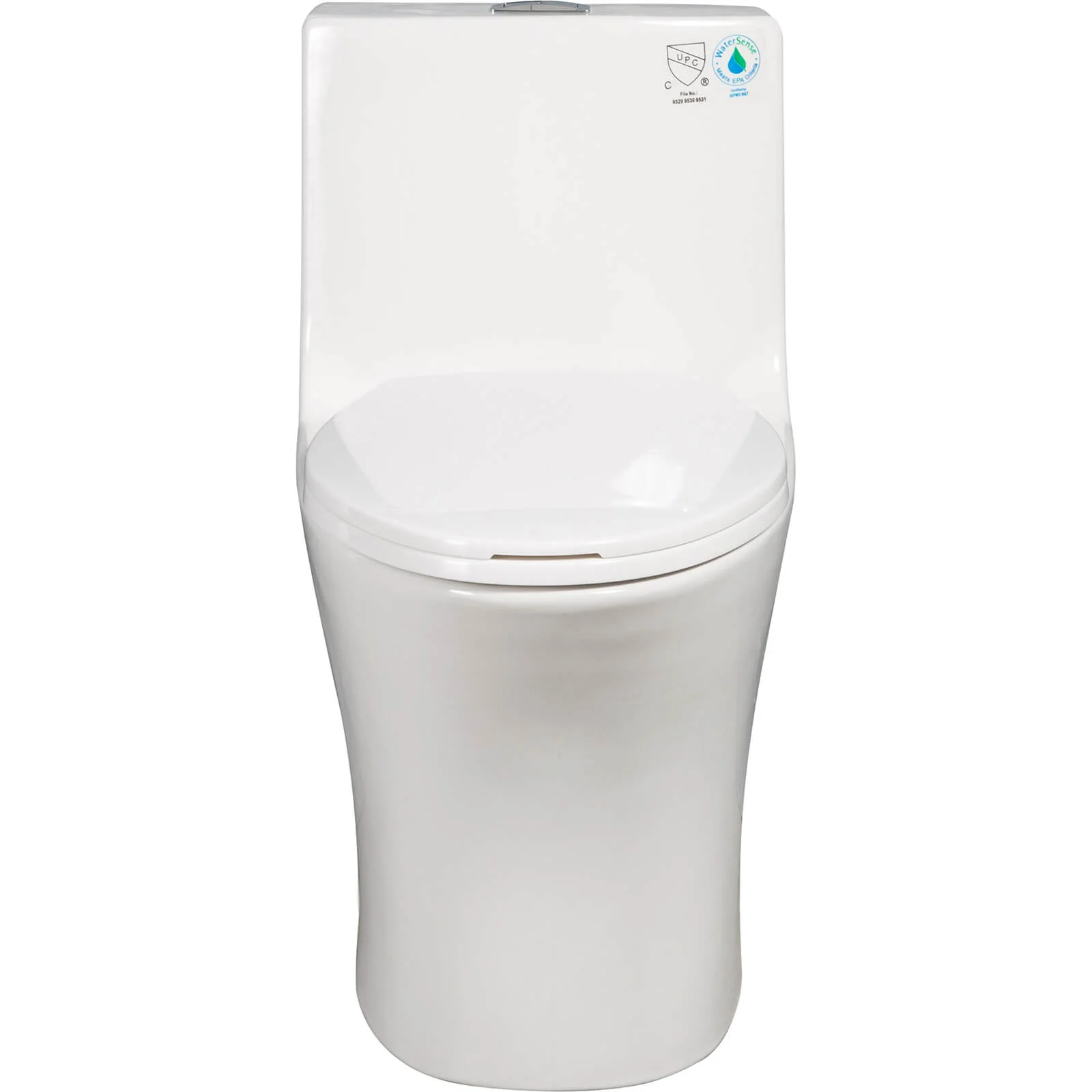 ADA Height Dual-Flush Ceramic One-Piece Toilet - Image 3