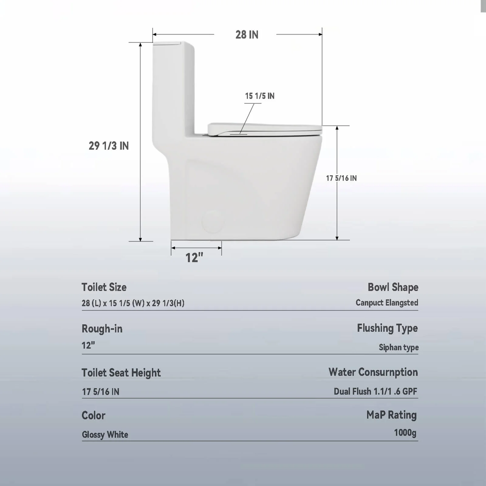 ADA Height Toilet with Anti-Slip Grab Bars - Image 10