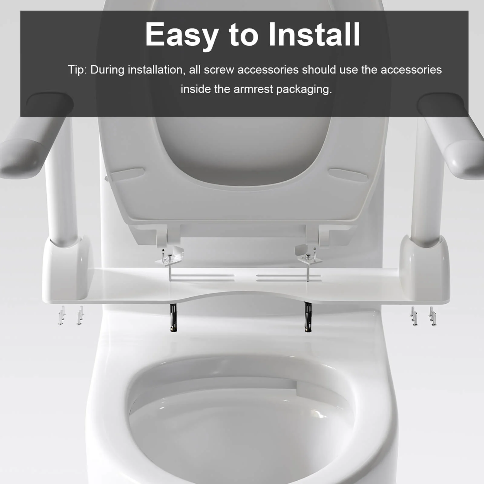 ADA Height Toilet with Anti-Slip Grab Bars - Image 5