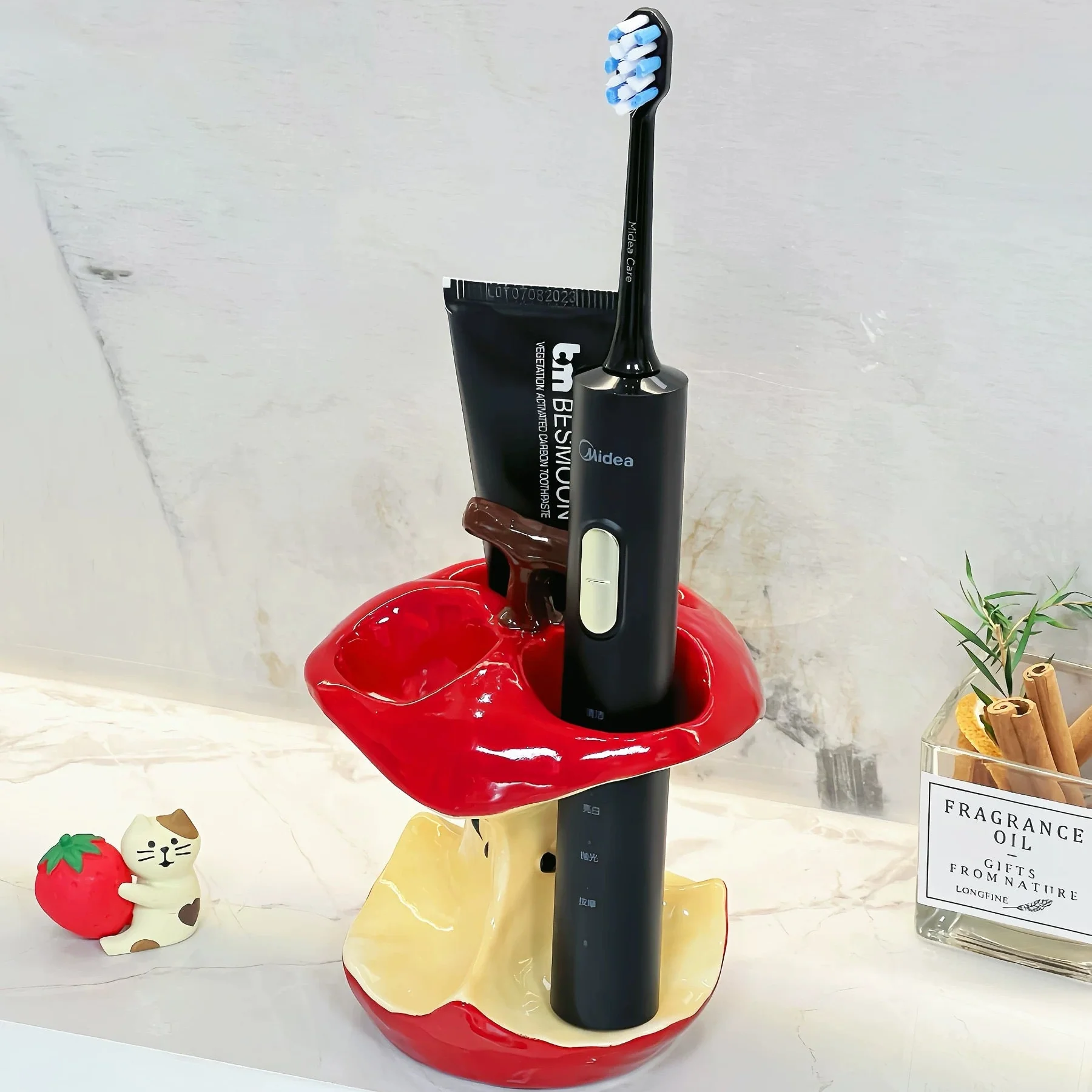 Apple Core Toothbrush Holder for Bathroom Storage - Image 4