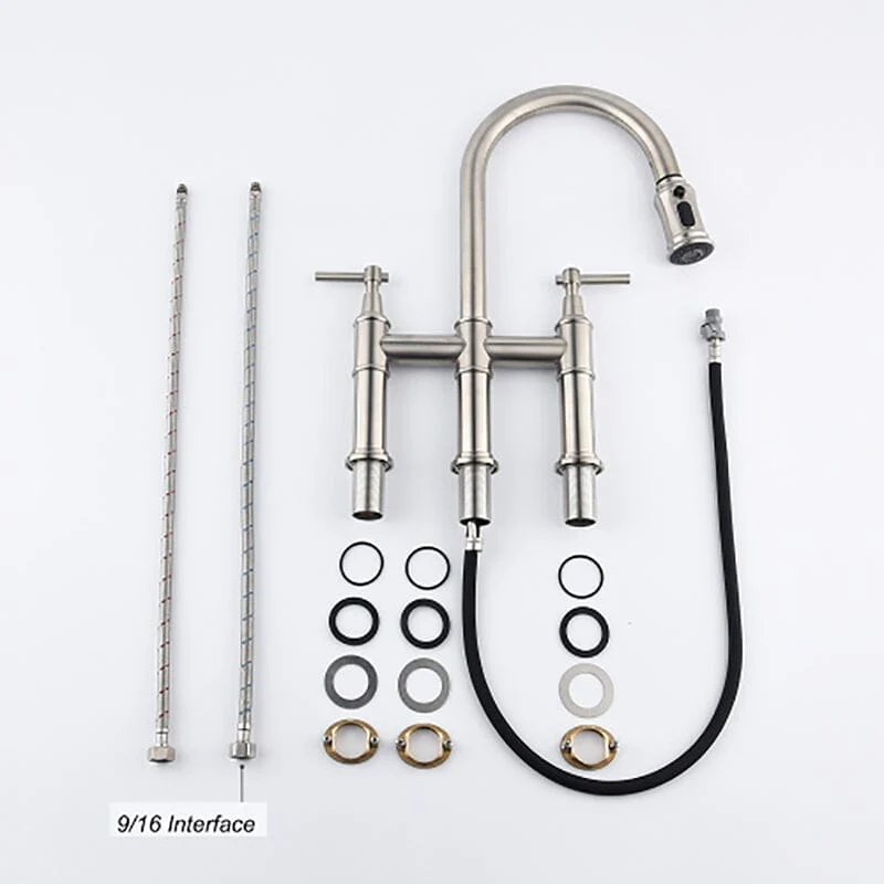 Giving Tree Bridge Kitchen Faucet with Pull-Down Sprayhead in Spot - Image 24